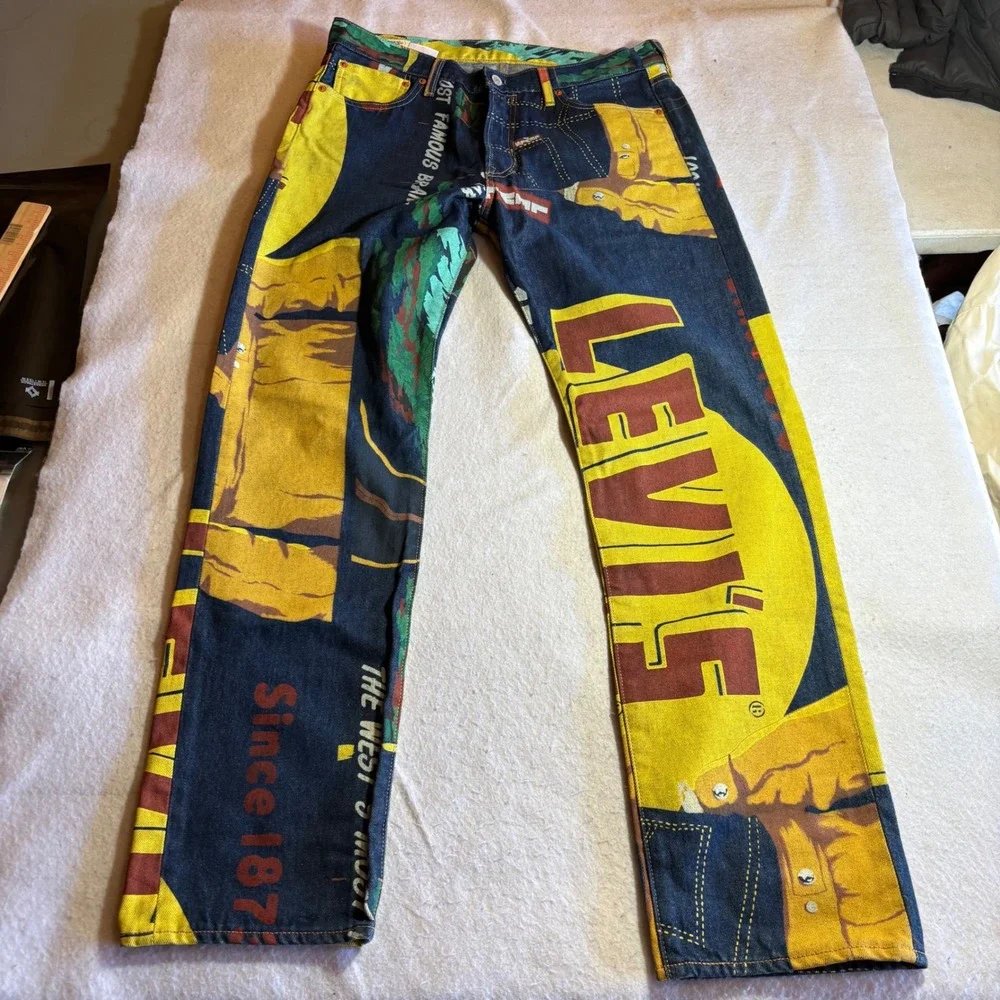 Levi's 501 150th Anniversary Edition Jeans Mens 34x32 Banner Pant Sample Garment